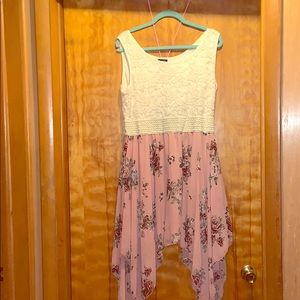 Rue 21 cream and pink dress.